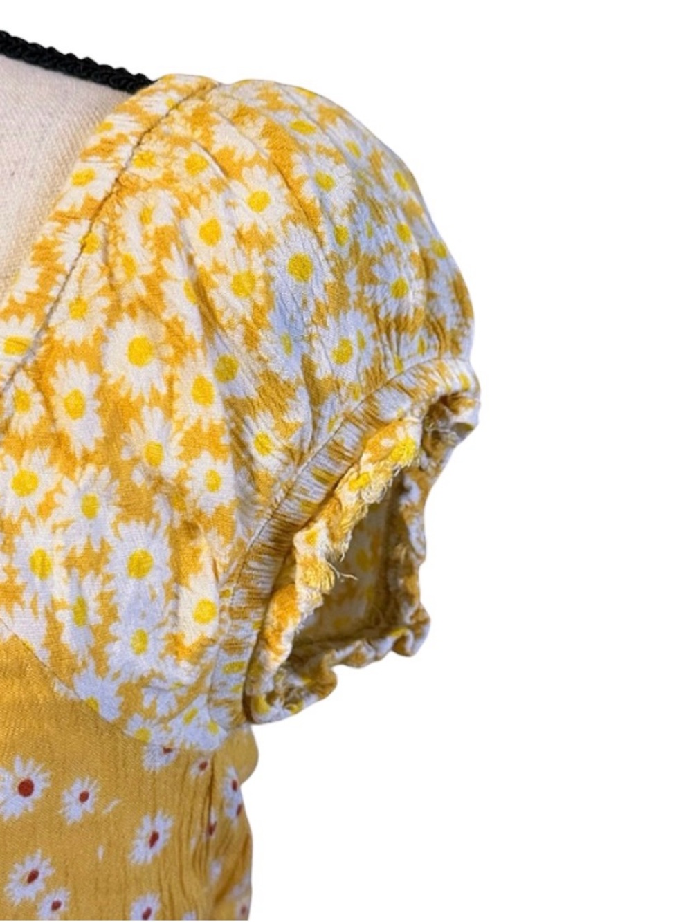 Derek heart Rare Y2k floral Daisy Tie-Front Mini Sun Dress size small - Picture 5 of 7